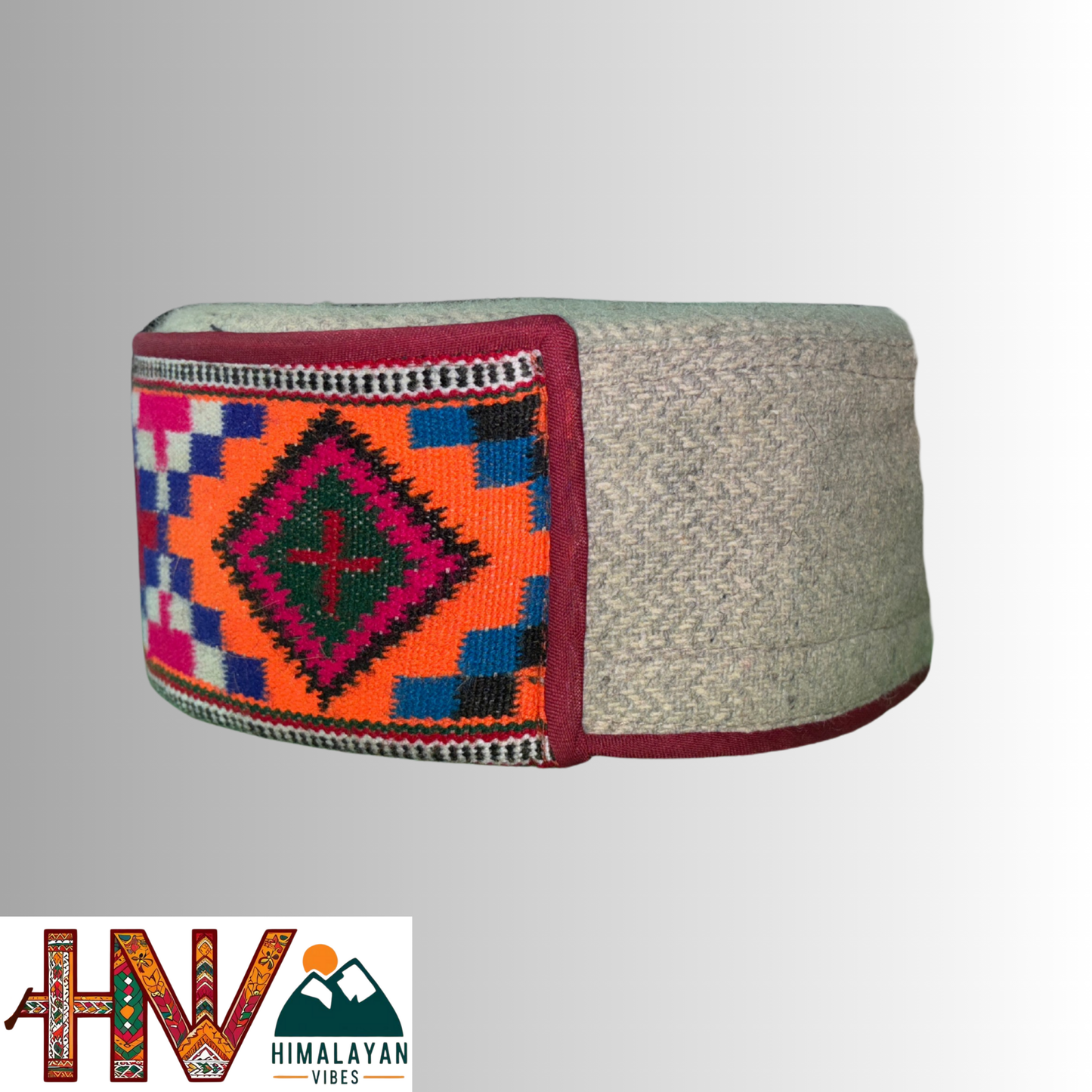Handcrafted Kullu Cap - Pure Wool Himachali Topi with Cultural Embroidery