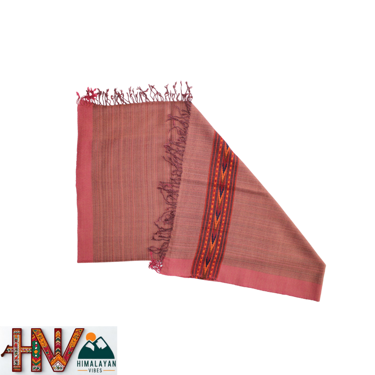 Handwoven Wine Red Kullu Shawl – 100% Pure Sheep Wool with Traditional Himalayan Craftsmanship