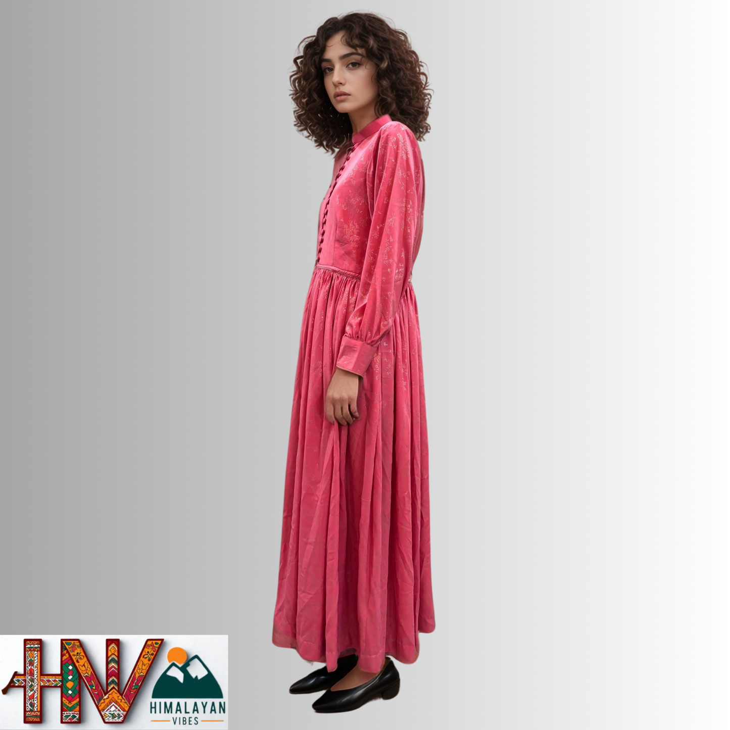 Himalayan Vibes Rose Rejta – Traditional Himachali Dress for Summer & Winter | Handcrafted Elegance