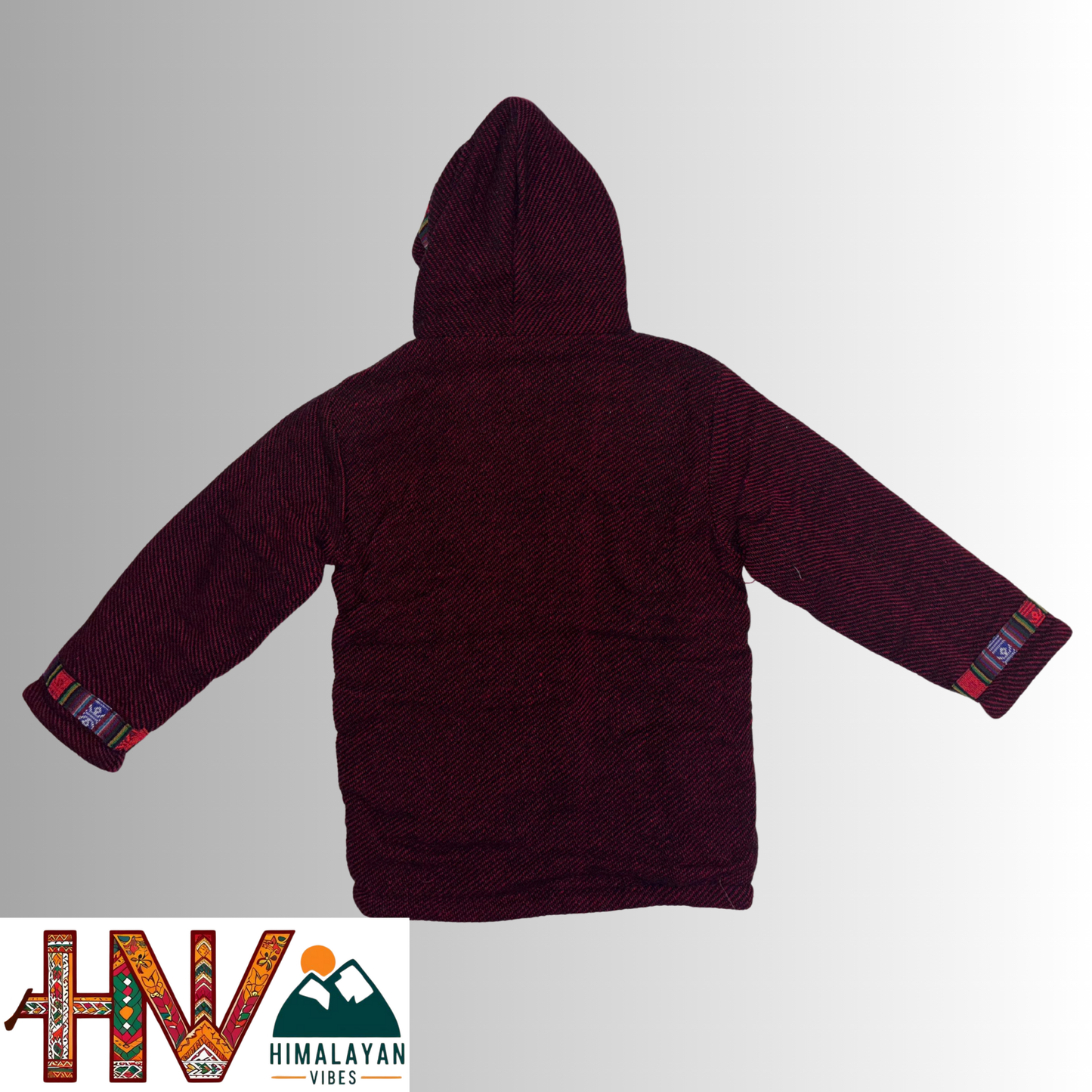 Handmade Maroon Woolen Hood for Kids| Traditional Himachali Craft | Stylish Winter Wear By Himalayan Vibes