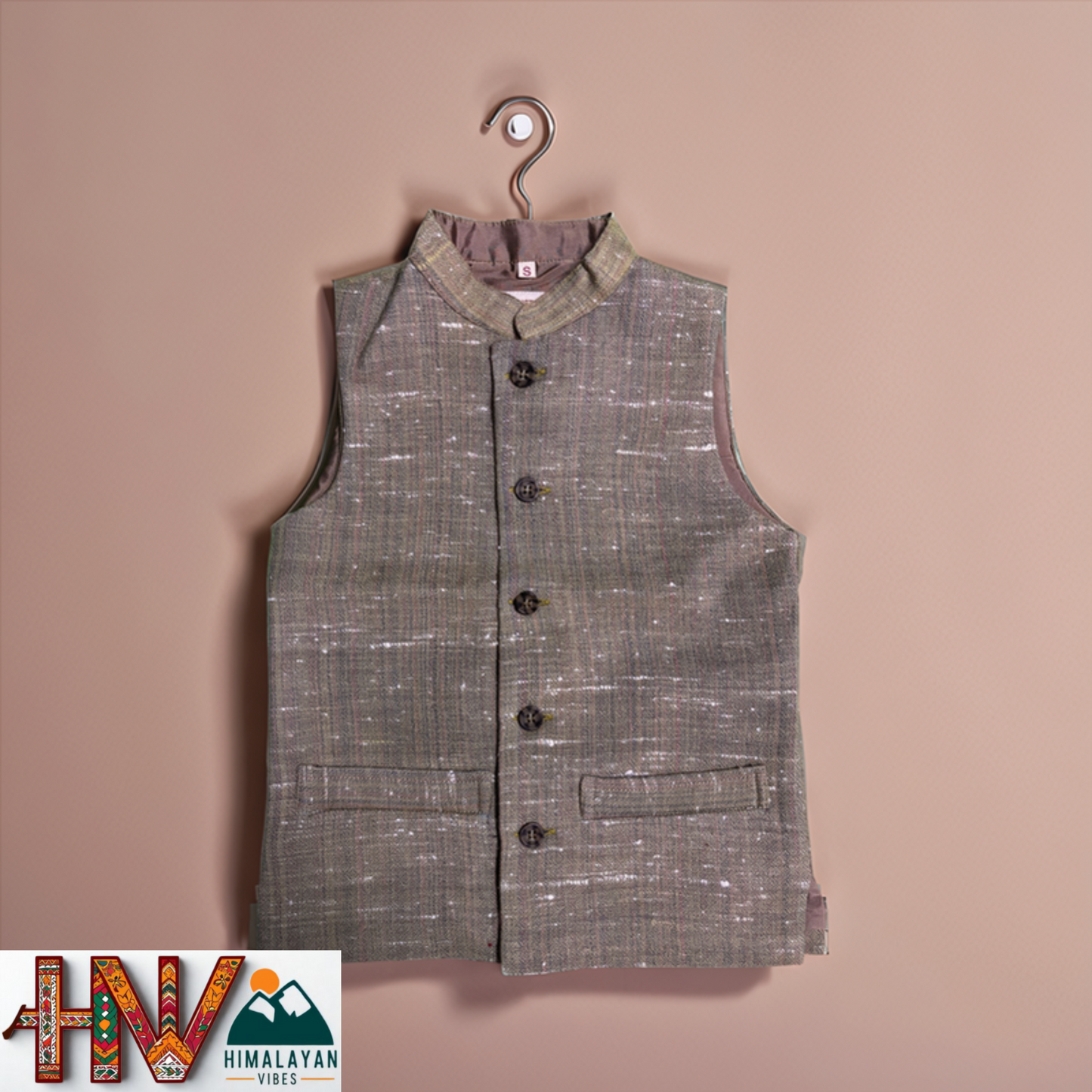 Handmade Grey Woolen Jacket for Kids| Traditional Himachali Craft | Stylish Winter & Casual Wear