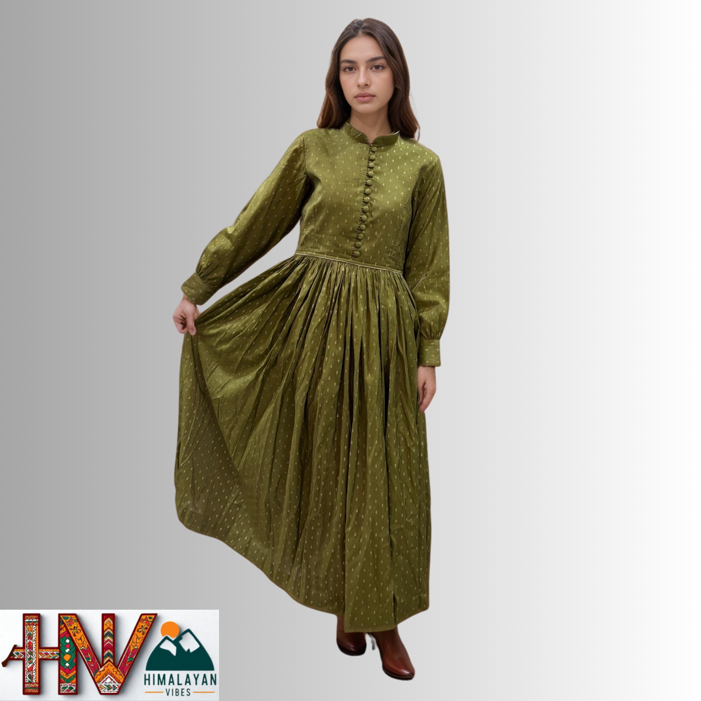 Himalayan Vibes Citron Rejta – Traditional Himachali Dress for Summer & Winter | Handcrafted Elegance