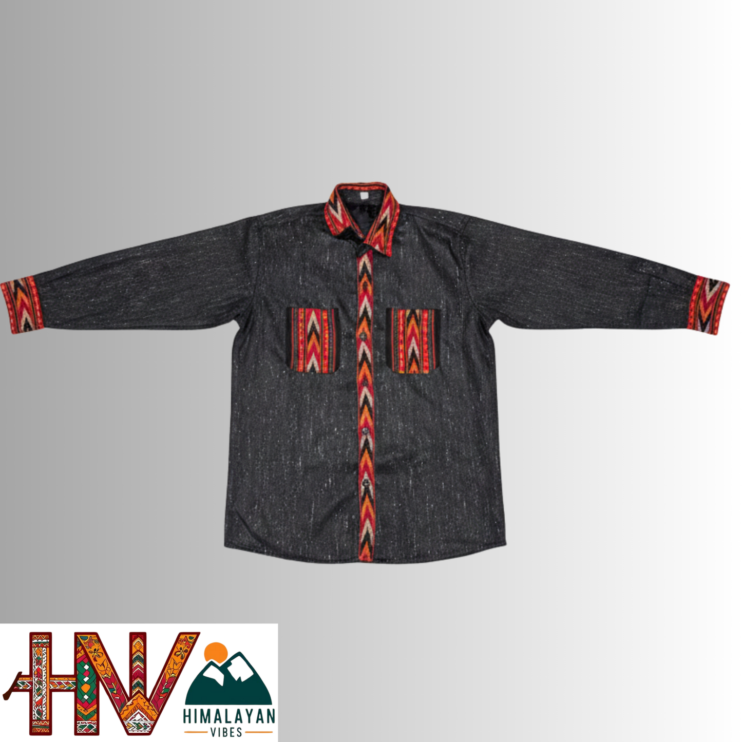 Handmade Kullu Patti Woollen Shirt for Men | Pure Wool Ethnic Winter Shirt with Inner Lining – Himalayan Vibes