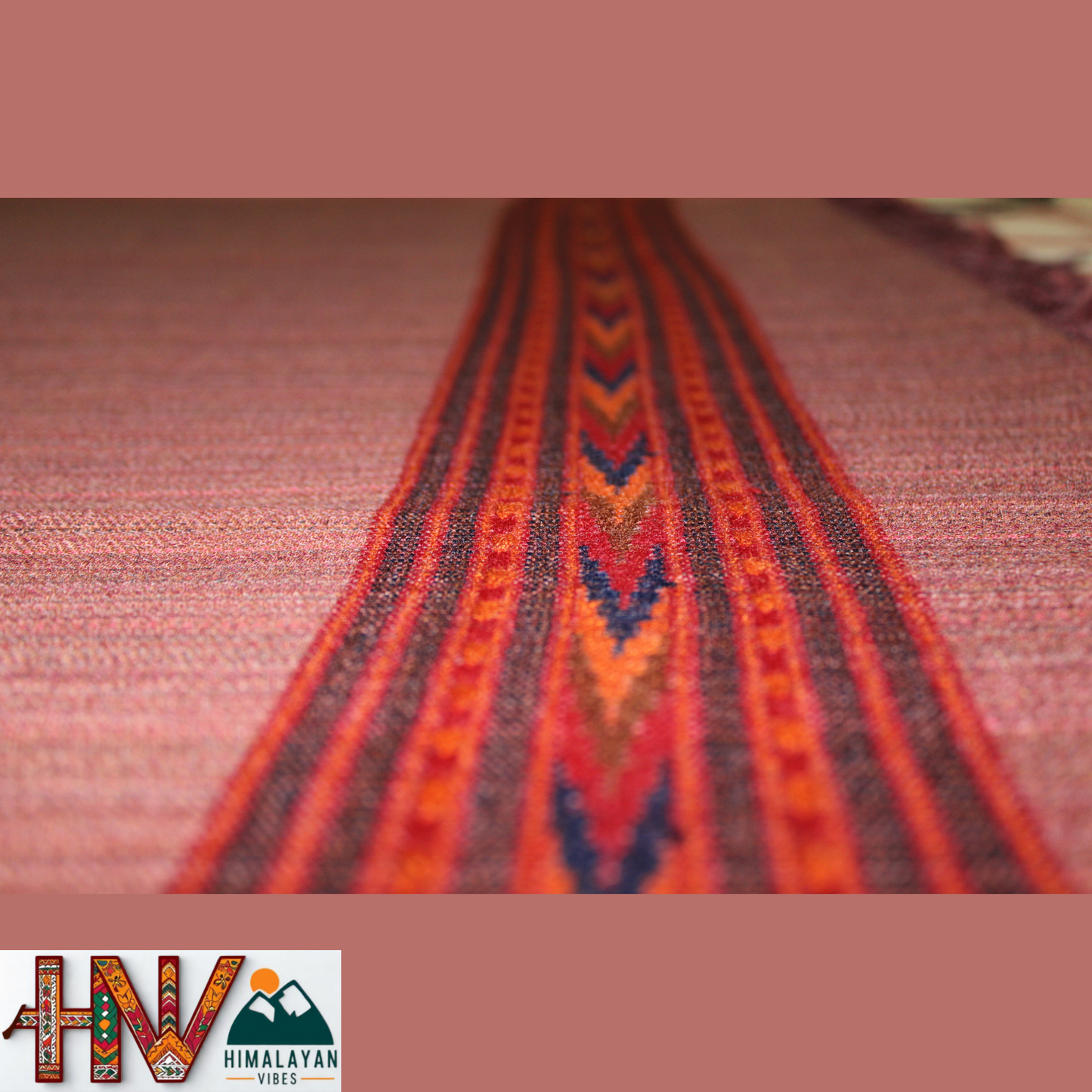 Handwoven Wine Red Kullu Shawl – 100% Pure Sheep Wool with Traditional Himalayan Craftsmanship