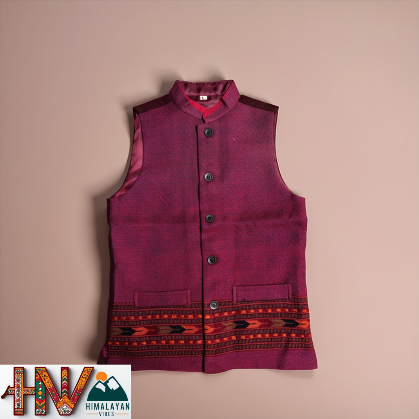 Handmade Plum Woolen Jacket for Kids| Traditional Himachali Craft | Stylish Winter & Casual Wear