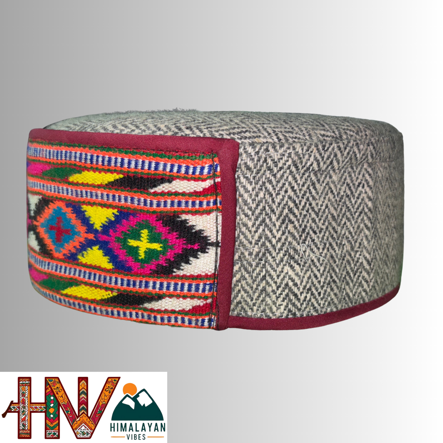 Handcrafted Kullu Cap - Pure Wool Himachali Topi with Cultural Embroidery