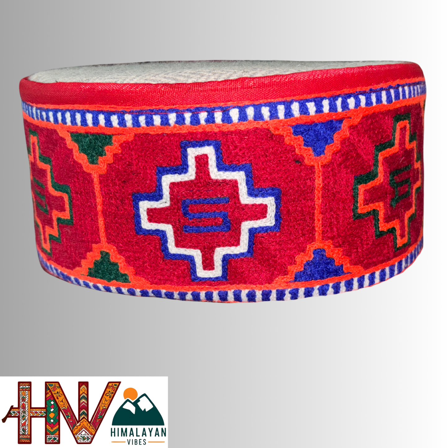 Handcrafted Kullu Cap - Pure Wool Himachali Topi with Cultural Embroidery