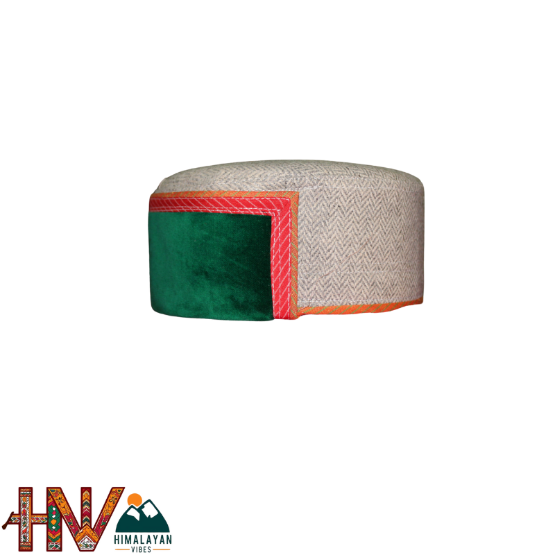 Green Himachali Cap - Bushehri Style