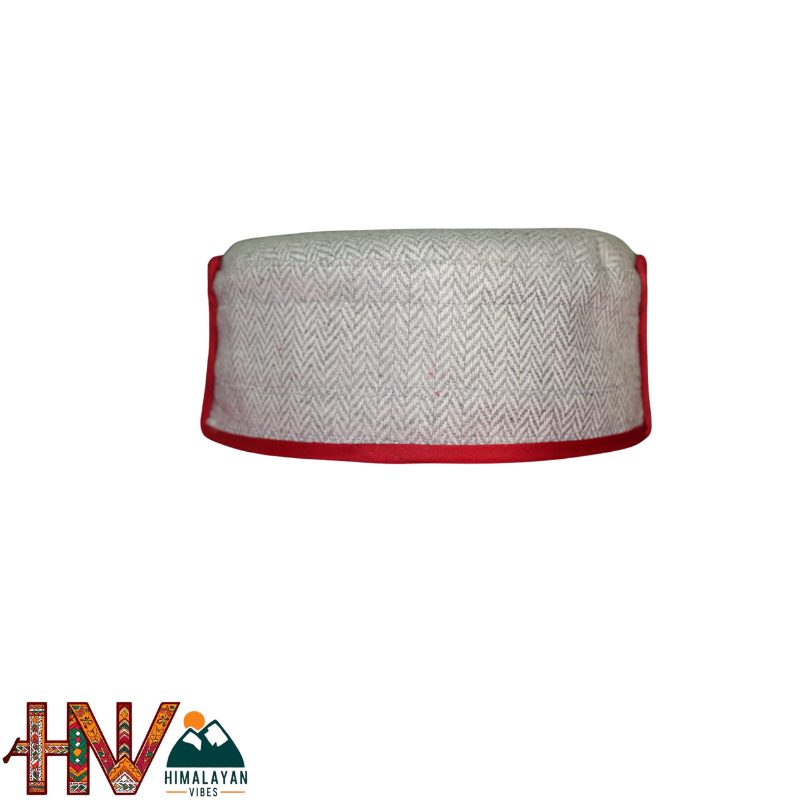 Authentic Kullu Cap - Handwoven Woolen Himachali Topi with Traditional Embroidery