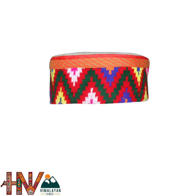 Himachali Wool Cap - Genuine Kullu Topi with Ethnic Hand Embroidery