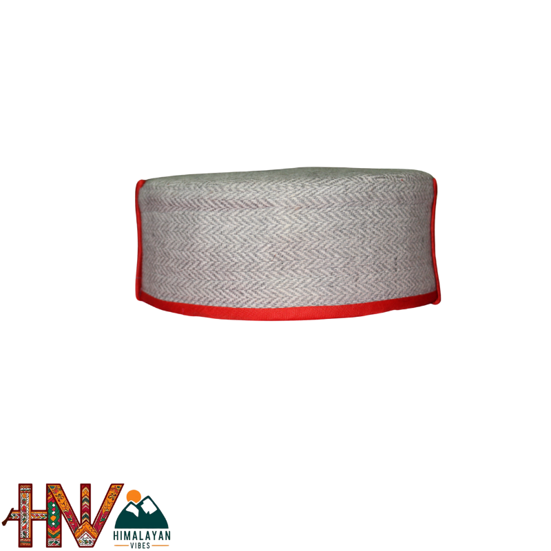 Himachali Wool Cap - Genuine Kullu Topi with Ethnic Hand Embroidery