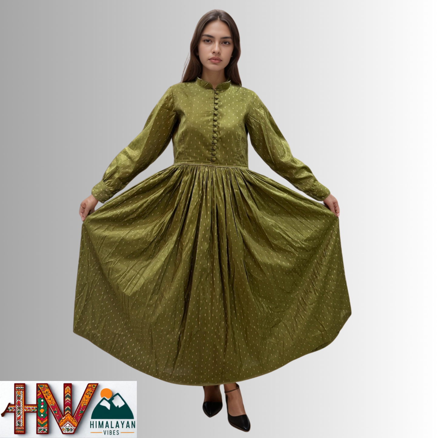 Himalayan Vibes Citron Rejta – Traditional Himachali Dress for Summer & Winter | Handcrafted Elegance