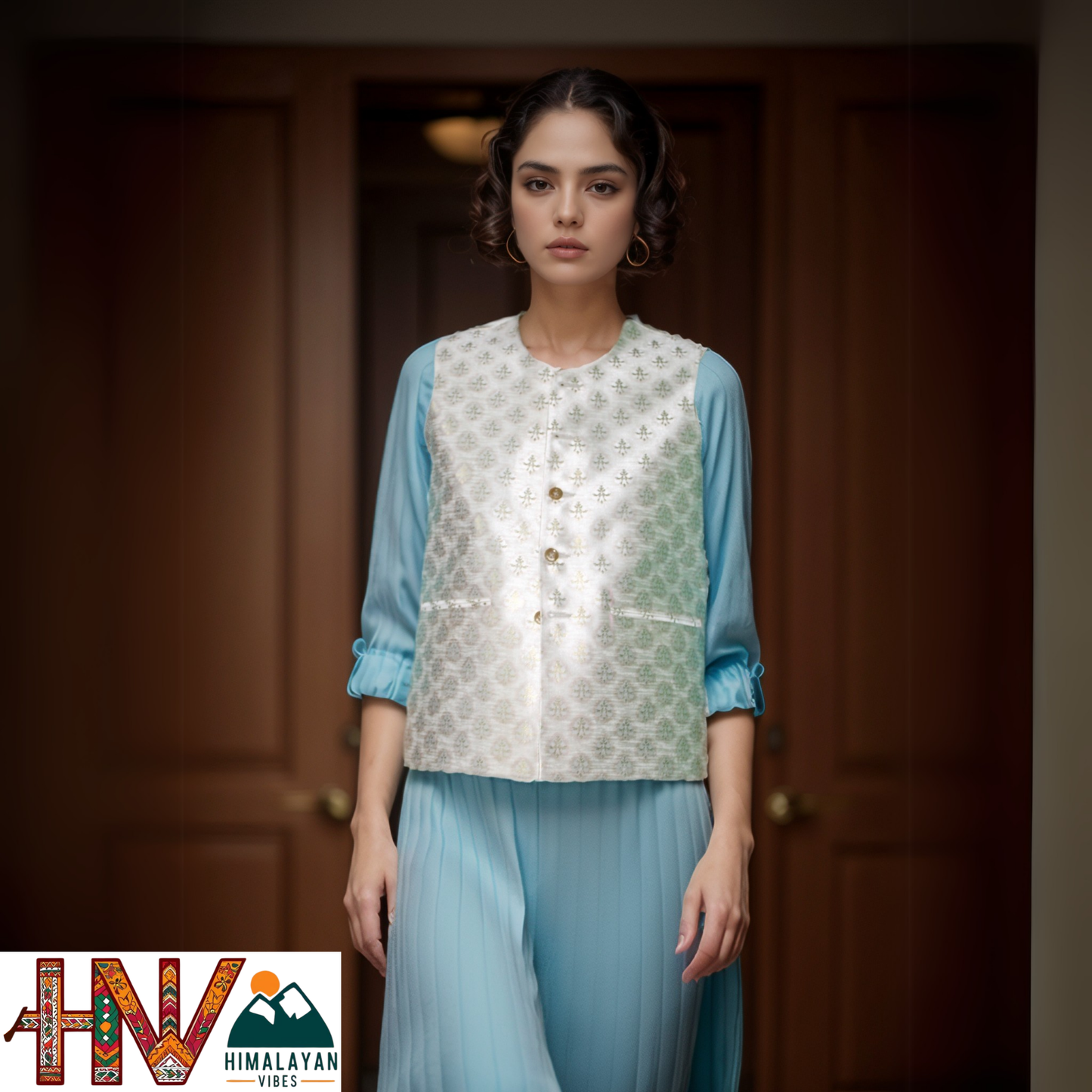 Sadri – Handmade Brocade Silk Jacket for Women | Himalayan Crafted Ethnic Wear