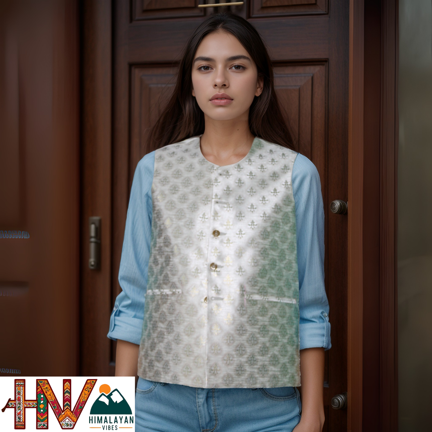 Sadri – Handmade Brocade Silk Jacket for Women | Himalayan Crafted Ethnic Wear