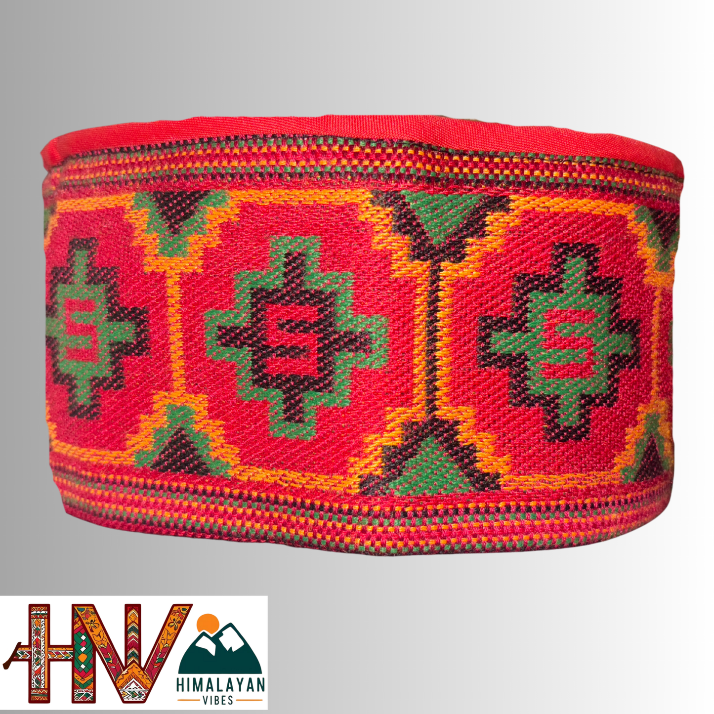 Kullu Cap - Economical Handcrafted Woolen Cap with Kullu Patti design By Himalayan Vibes