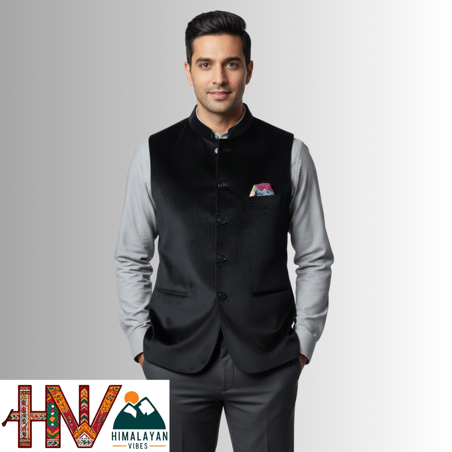 Trendy Sleeveless Black Martin Jacket – Handcrafted in Himachal Pradesh | Occasion & Party Wear
