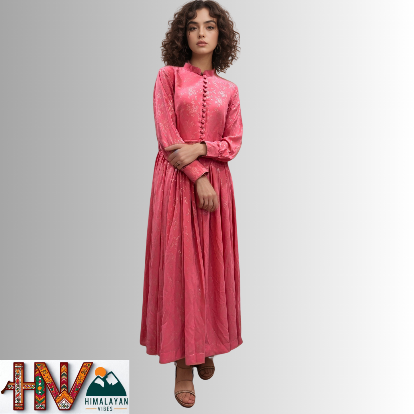 Himalayan Vibes Rose Rejta – Traditional Himachali Dress for Summer & Winter | Handcrafted Elegance