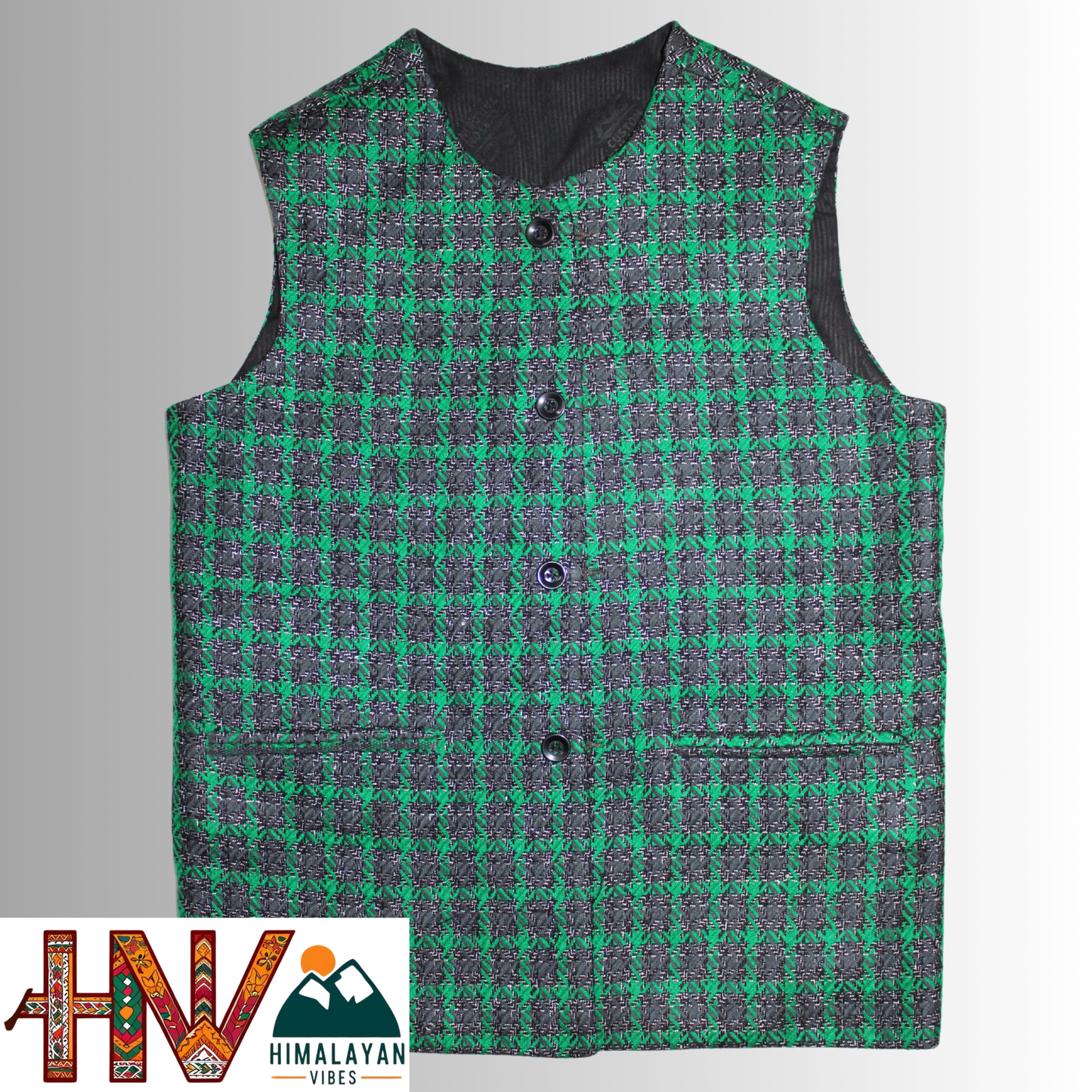 Handcrafted Green Woolen Jacket for Kids| Traditional Himachali Craft | Stylish Winter & Casual Wear