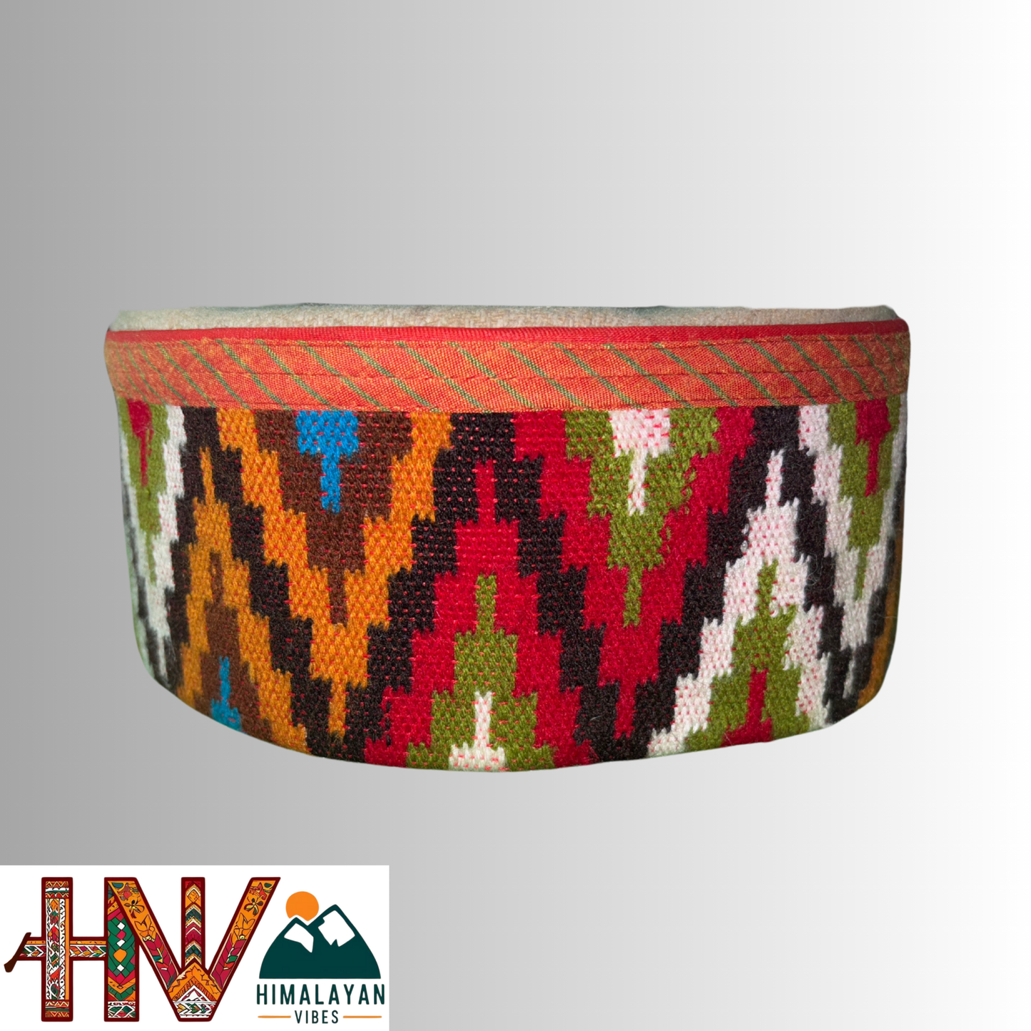 Himachali Wool Cap - Genuine Kullu Topi with Ethnic Hand Embroidery