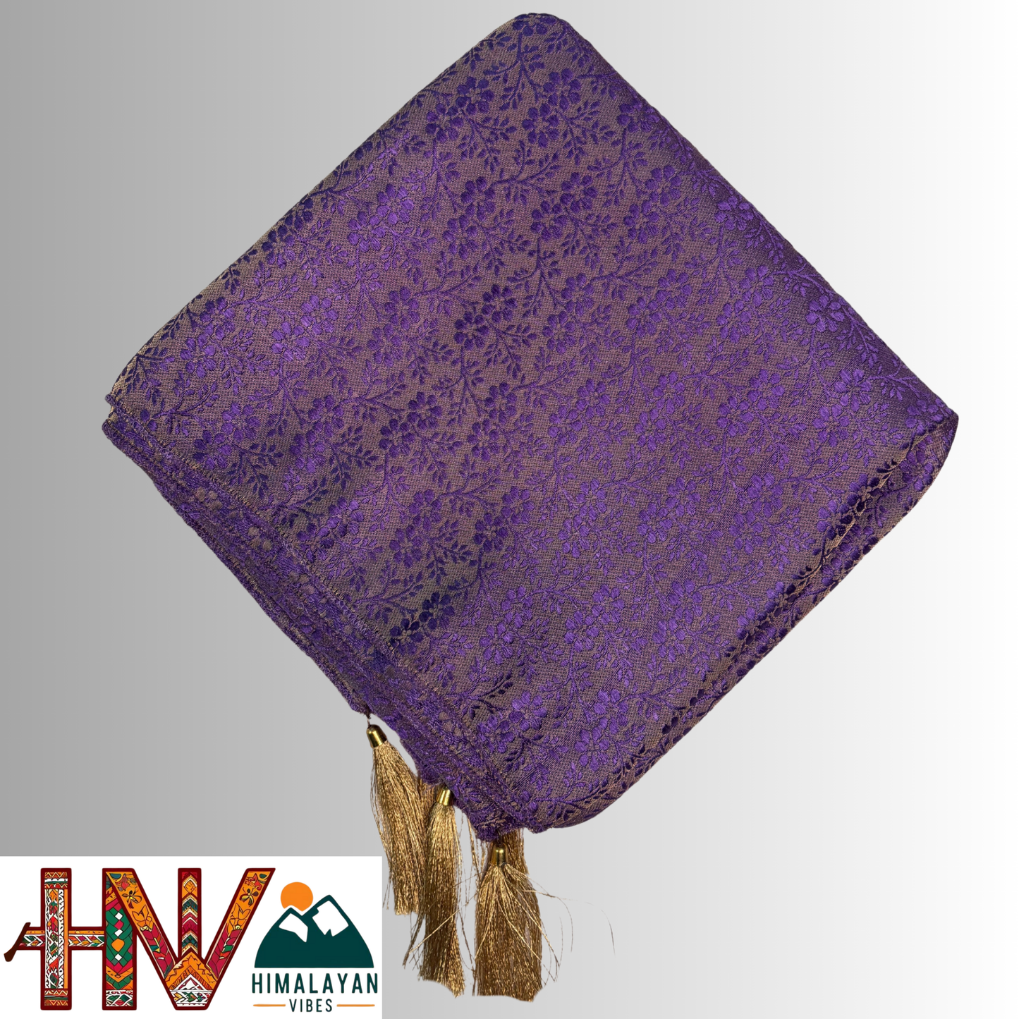Himalayan Vibes Lavender Brocade Sadri and Dhatu Combo