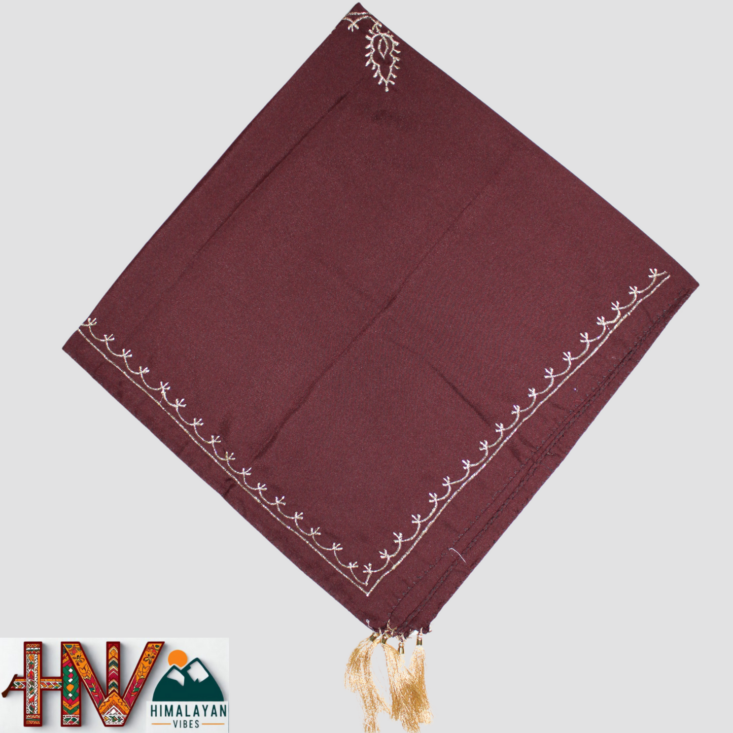 Brocade Silk Sadri & Coffee Color Embroidered Dhatu Combo