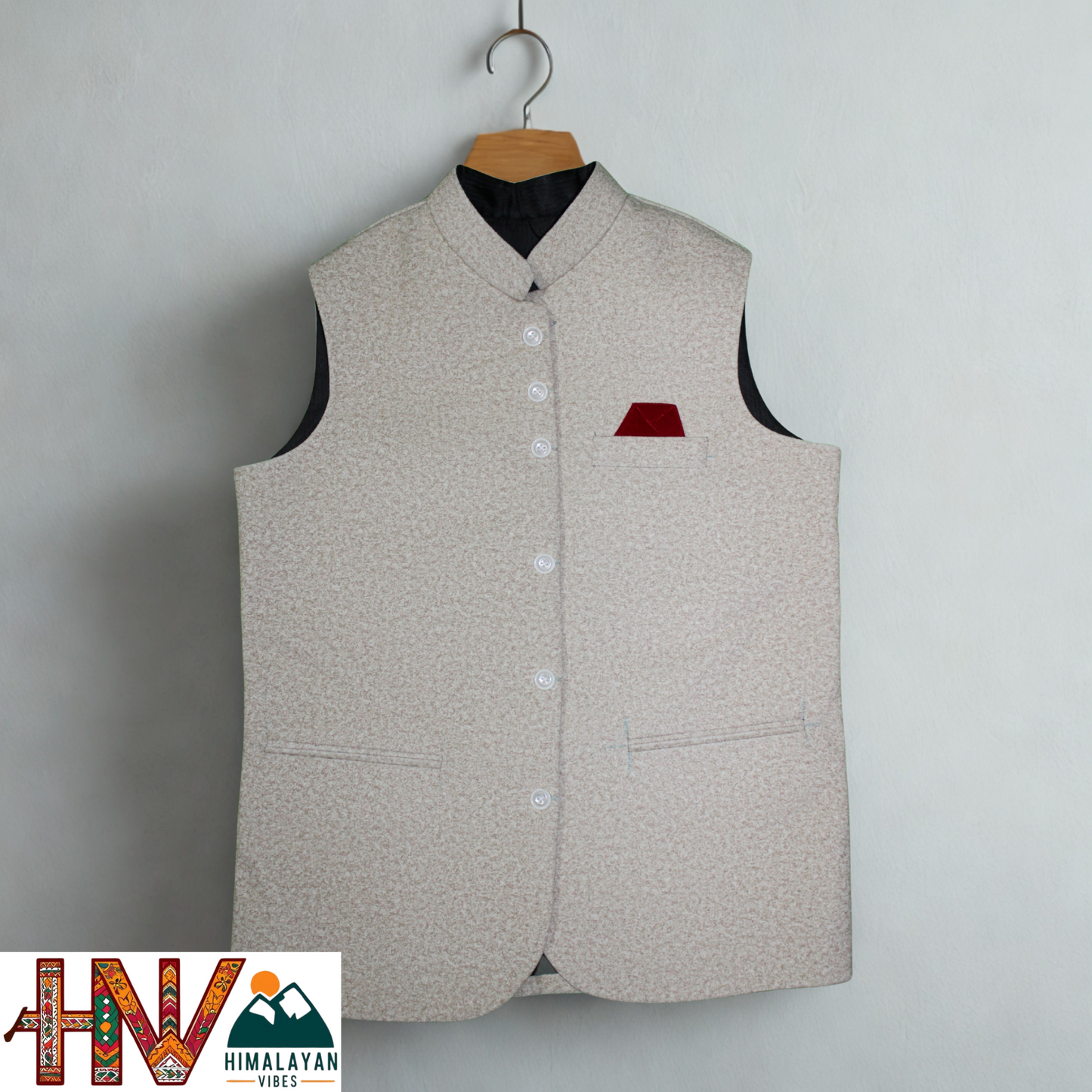 Trendy Sleeveless White Martin Jacket – Handcrafted in Himachal Pradesh | Occasion & Party Wear