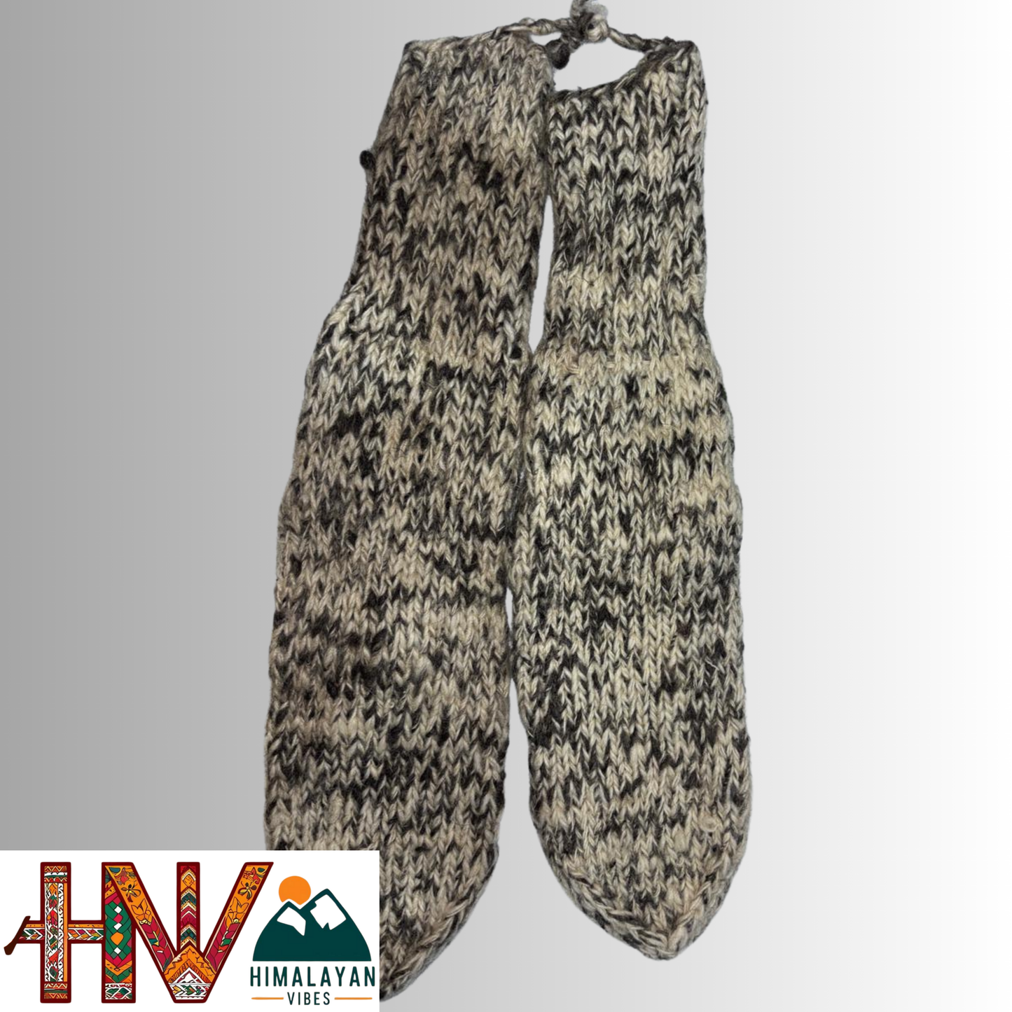 Handwoven Himachali Woolen Socks – Traditional Geometric & Floral Patterns