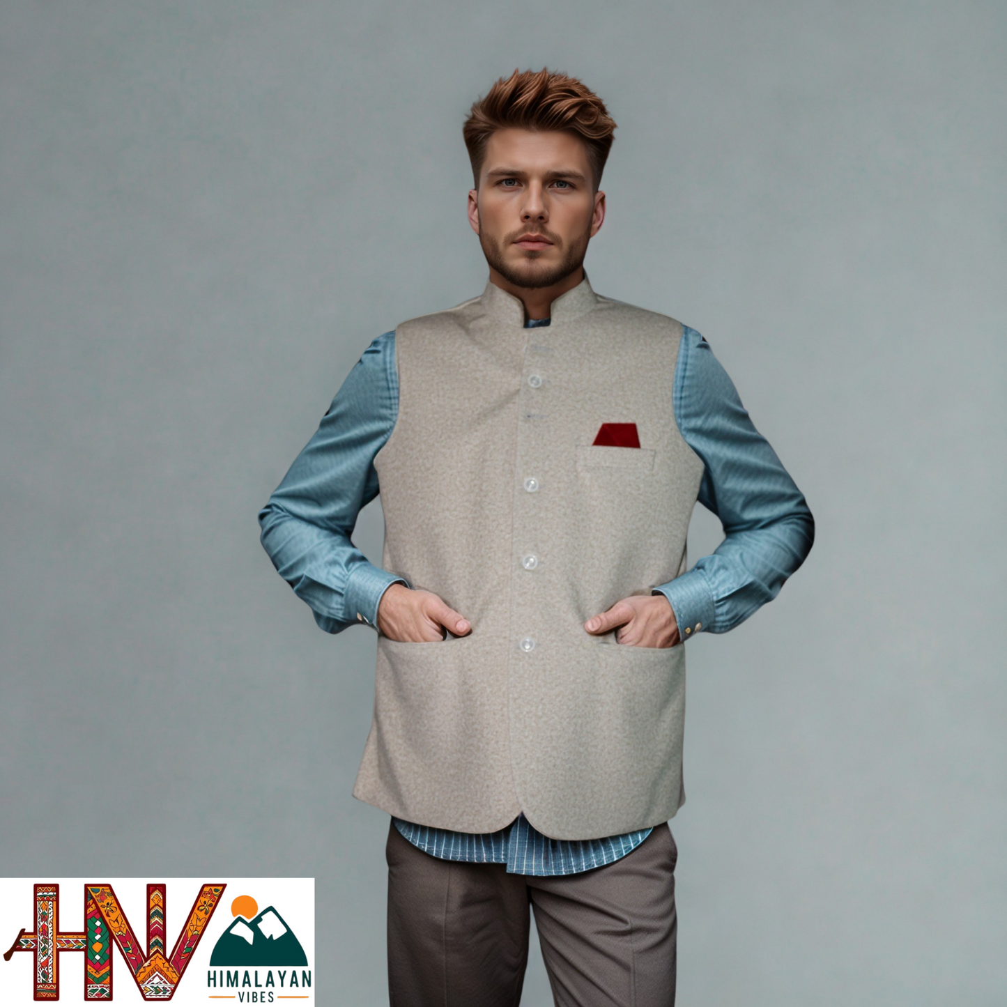Trendy Sleeveless White Martin Jacket – Handcrafted in Himachal Pradesh | Occasion & Party Wear
