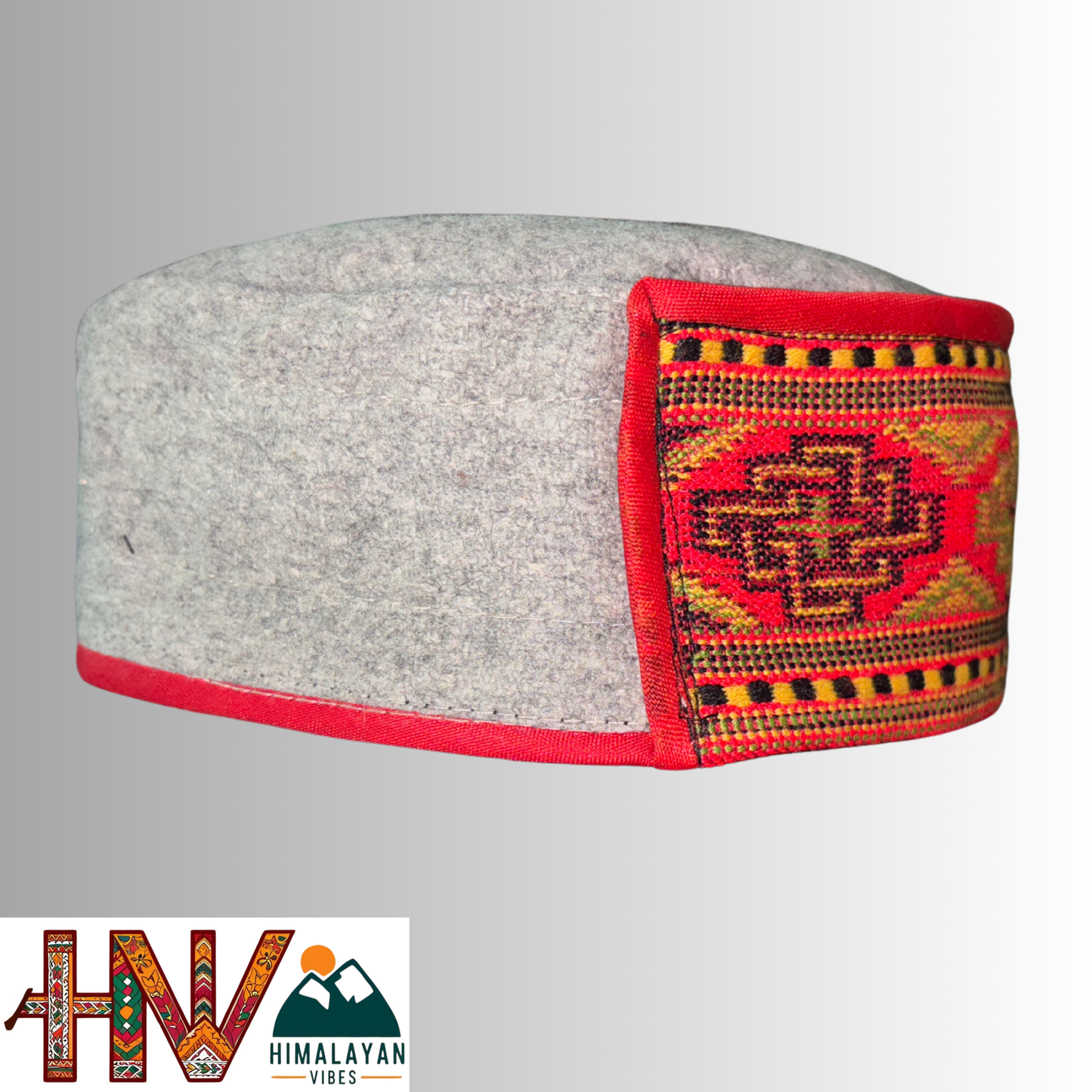 Kullu Cap - Sustainable Handcrafted Woolen Cap with Kullu Patti design By Himalayan Vibes