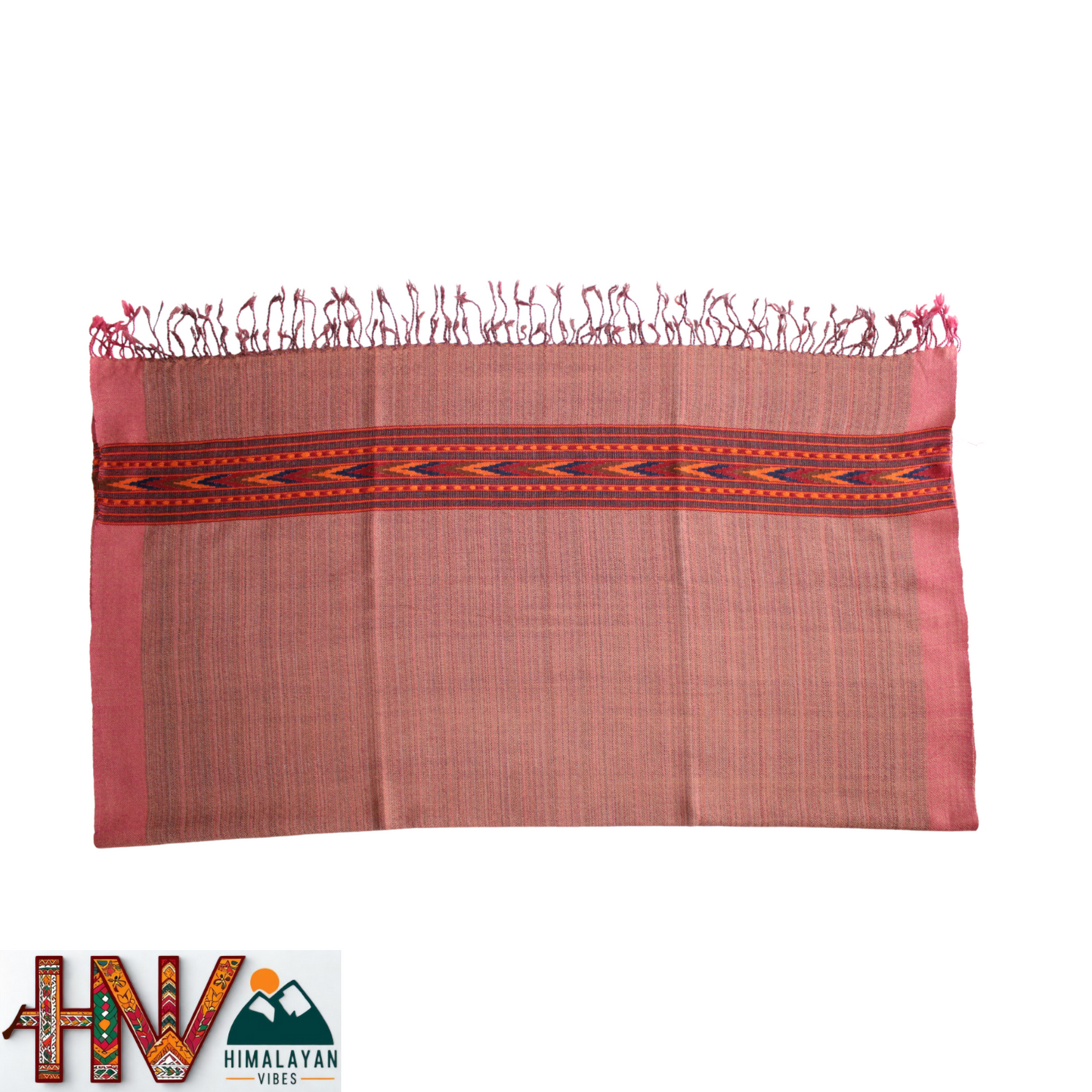 Handwoven Wine Red Kullu Shawl – 100% Pure Sheep Wool with Traditional Himalayan Craftsmanship