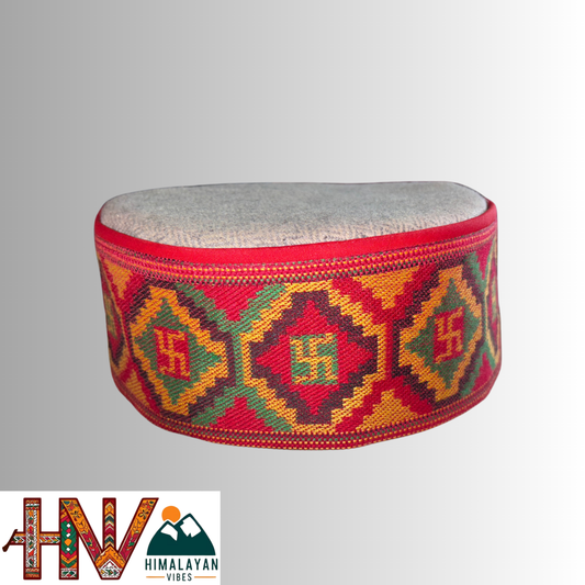 Traditional Kullu Topi - 100% Wool Handmade Himachali Cap for Men & Women