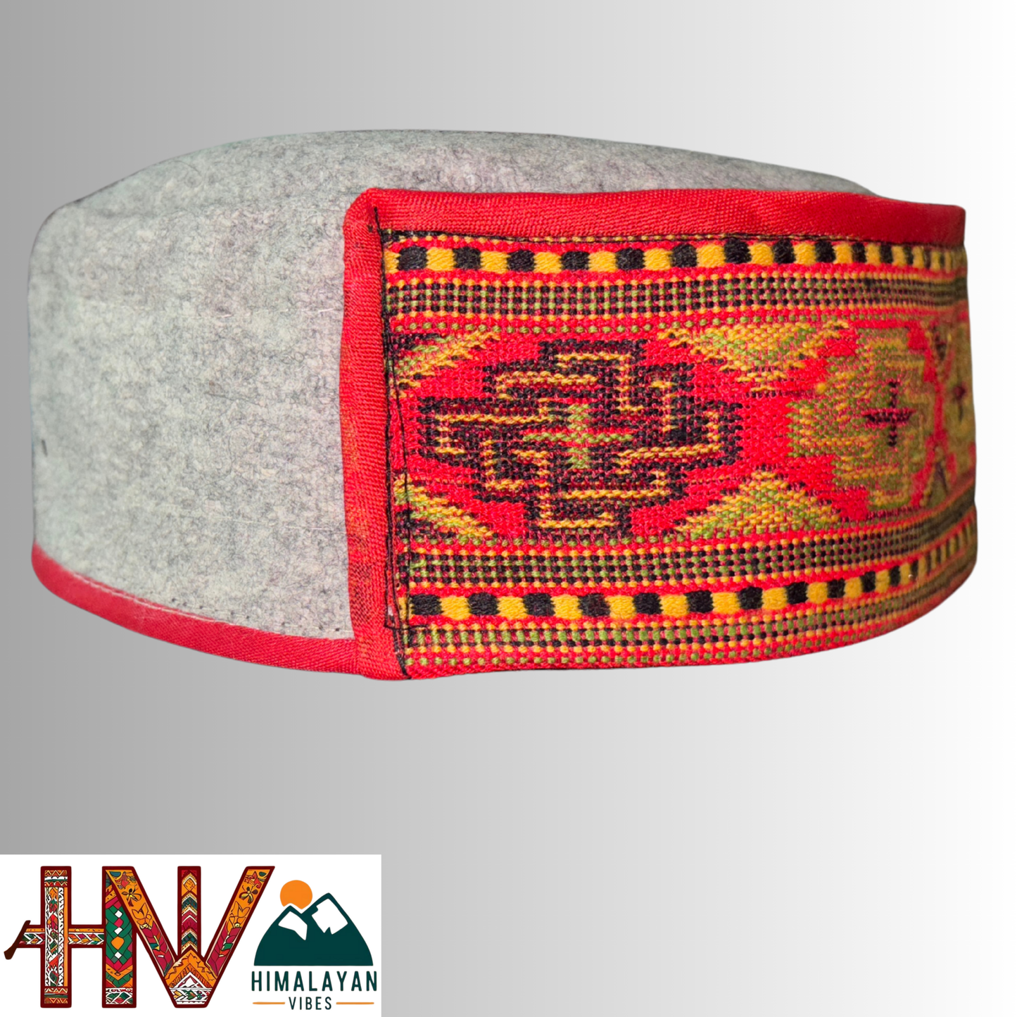 Kullu Cap - Sustainable Handcrafted Woolen Cap with Kullu Patti design By Himalayan Vibes