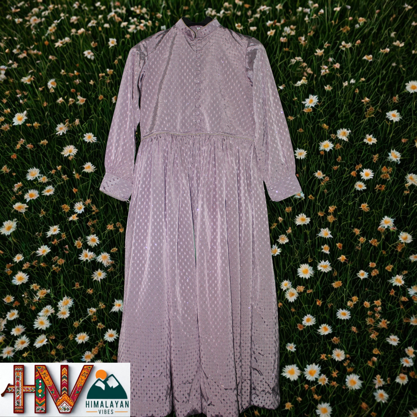 Himalayan Vibes Lavender Rejta – Traditional Himachali Dress for Summer & Winter | Handcrafted Elegance