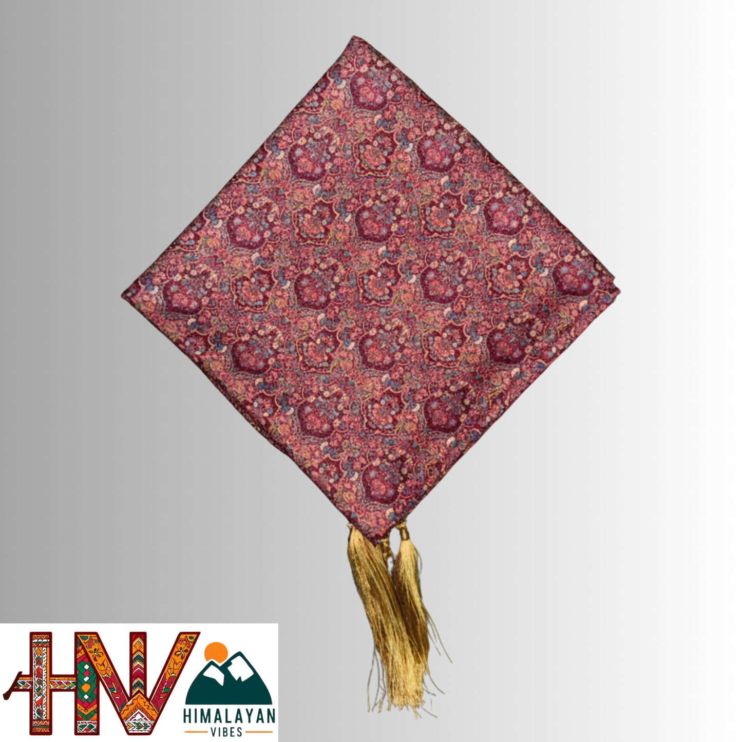 Women Pashmina Maroon Himachali Sadri-Dhatu Combo