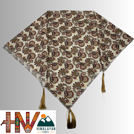 Traditional Himachali Dhatu in Premium Rayon – Ethnic Paisley Print with Tassels
