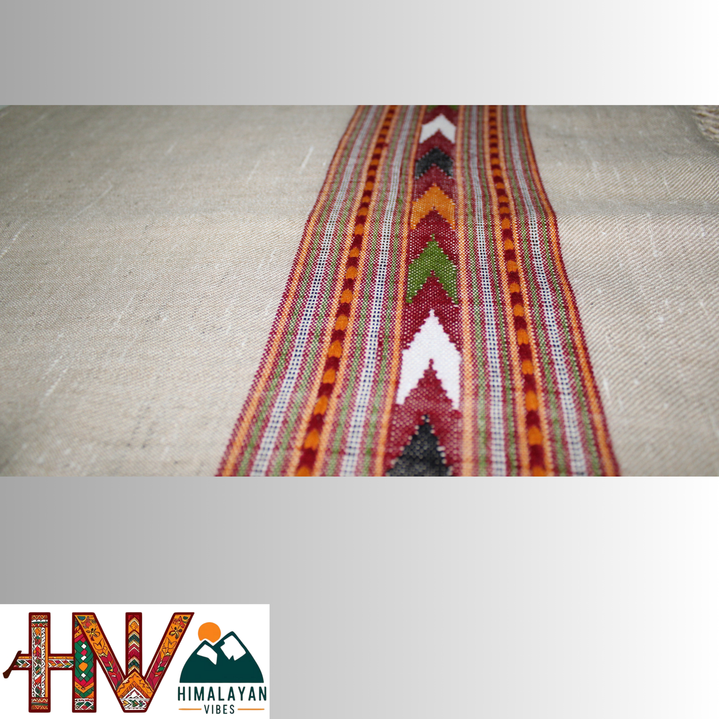 Handwoven caramel Kullu Shawl – With Intricate Design Patti & Traditional Himalayan Craftsmanship