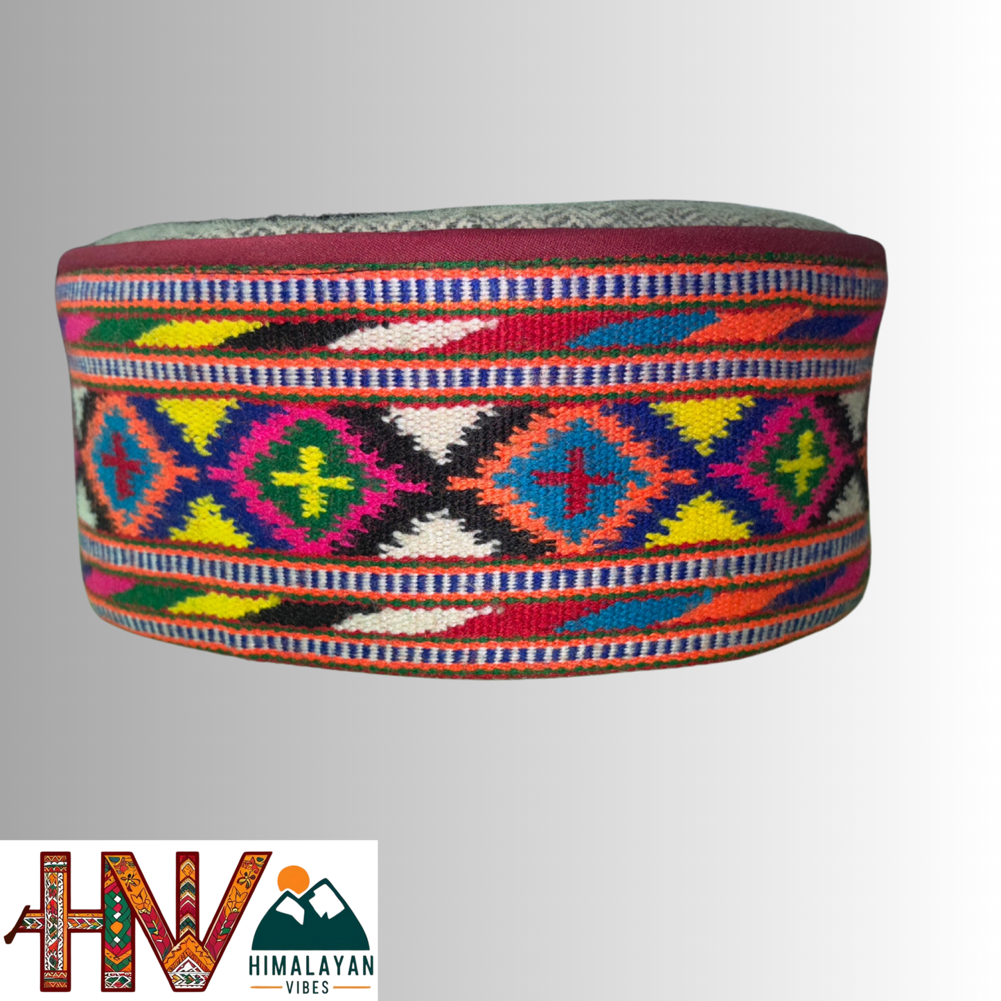 Handcrafted Kullu Cap - Pure Wool Himachali Topi with Cultural Embroidery