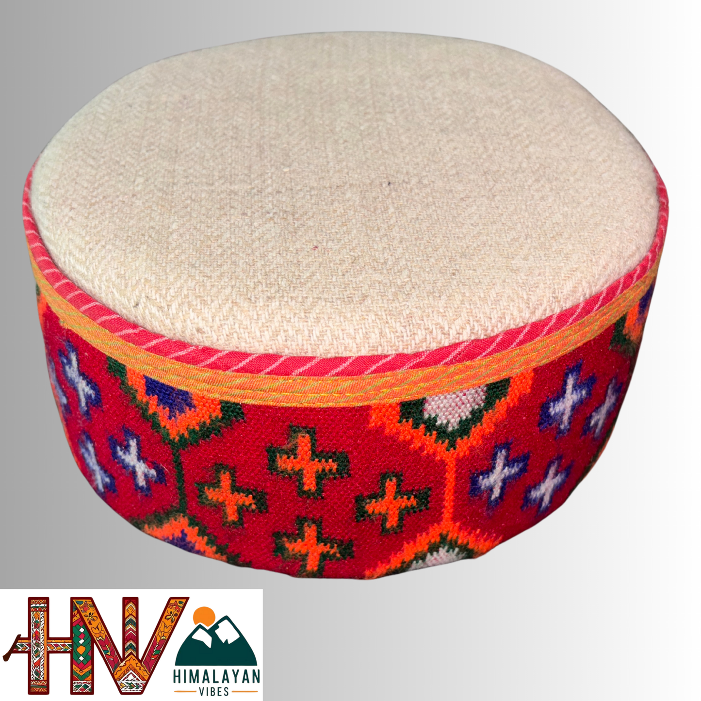 Handcrafted Kullu Cap - Pure Wool Himachali Topi with Cultural Embroidery and Vibrant Patti design By Himalayan Vibes