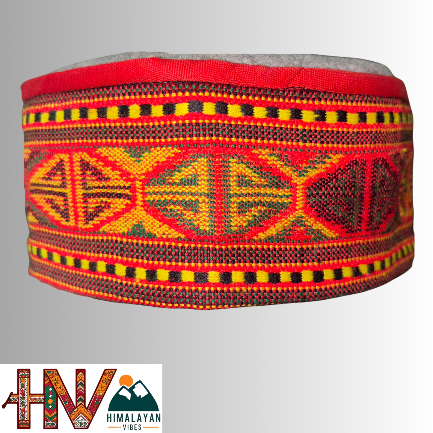 Kullu Cap - Sustainable Handcrafted Woolen Cap with Kullu Patti design By Himalayan Vibes