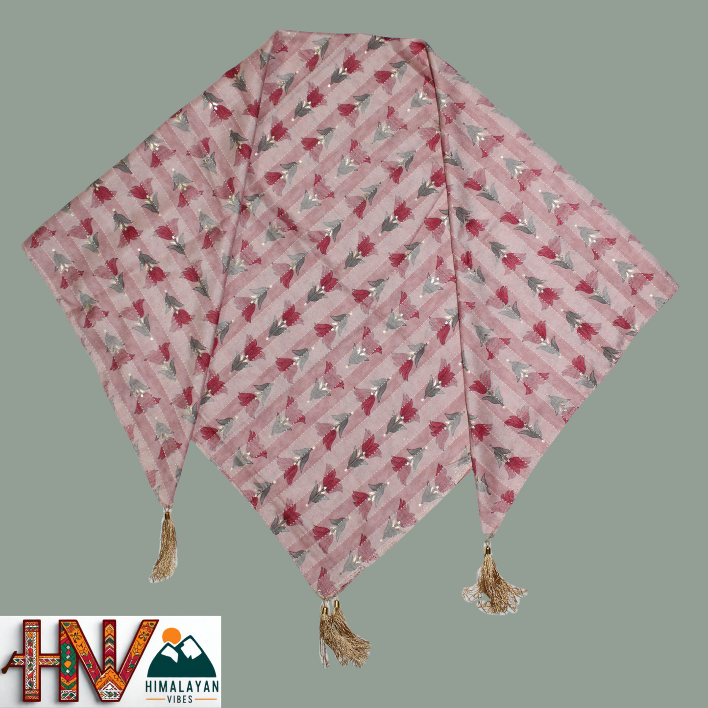 Red Sadri & Rayon Tan Color Dhatu Combo
