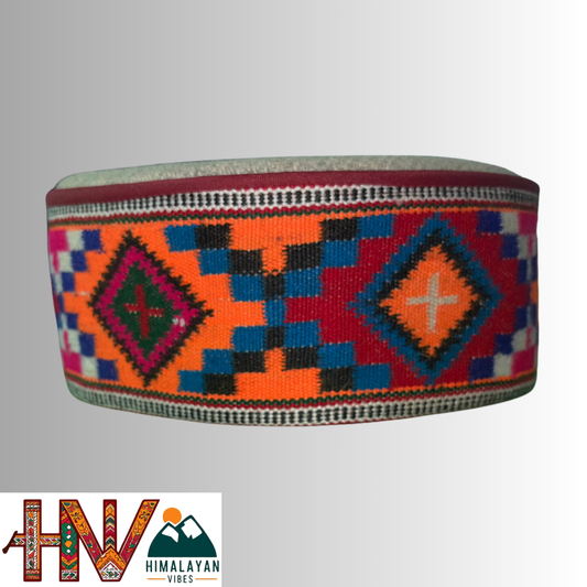 Handcrafted Kullu Cap - Pure Wool Himachali Topi with Cultural Embroidery