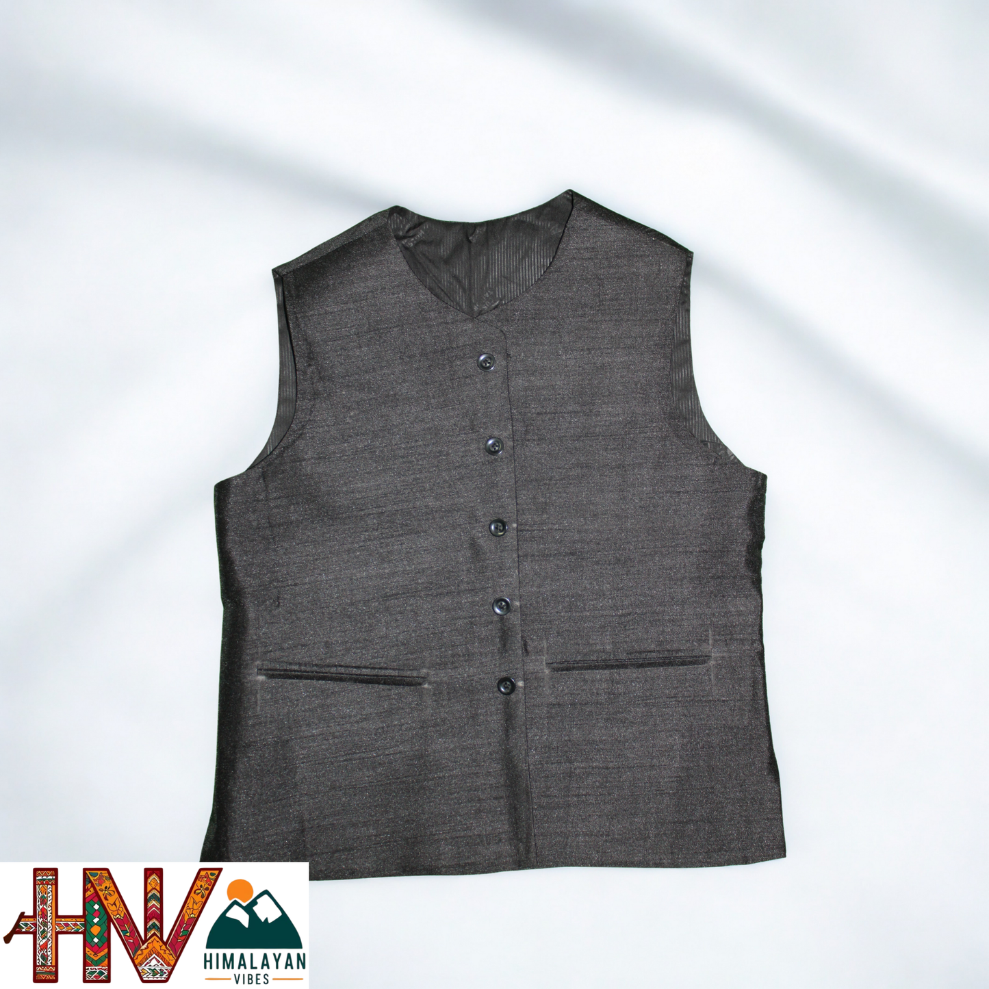Black Sadri & Rayon white Dhatu with red print Combo